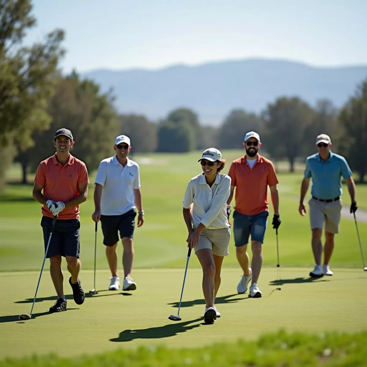 Golfers Enjoying The Course