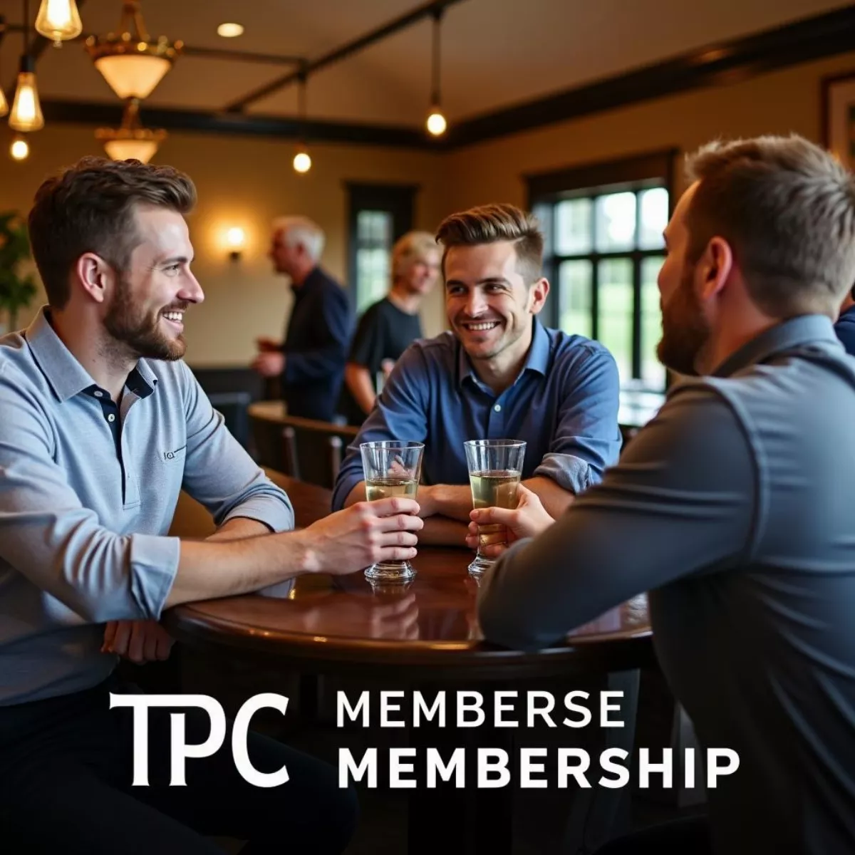 Golfers Enjoying Drinks At Clubhouse