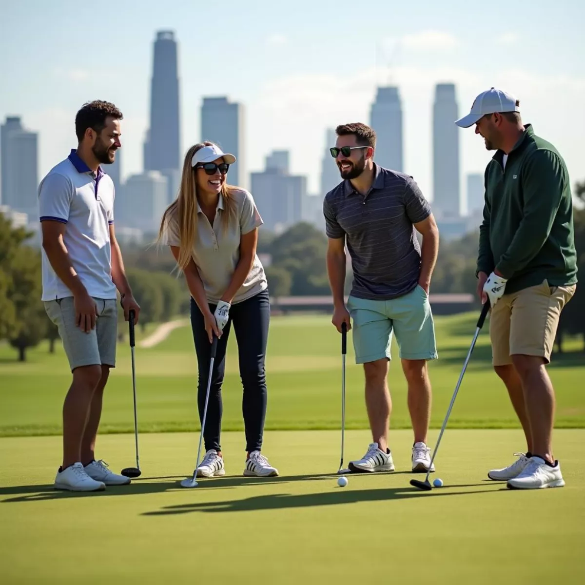 Golfers Enjoying Rancho Park Course