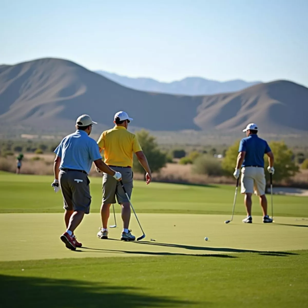 Golfers On Black Mesa Course