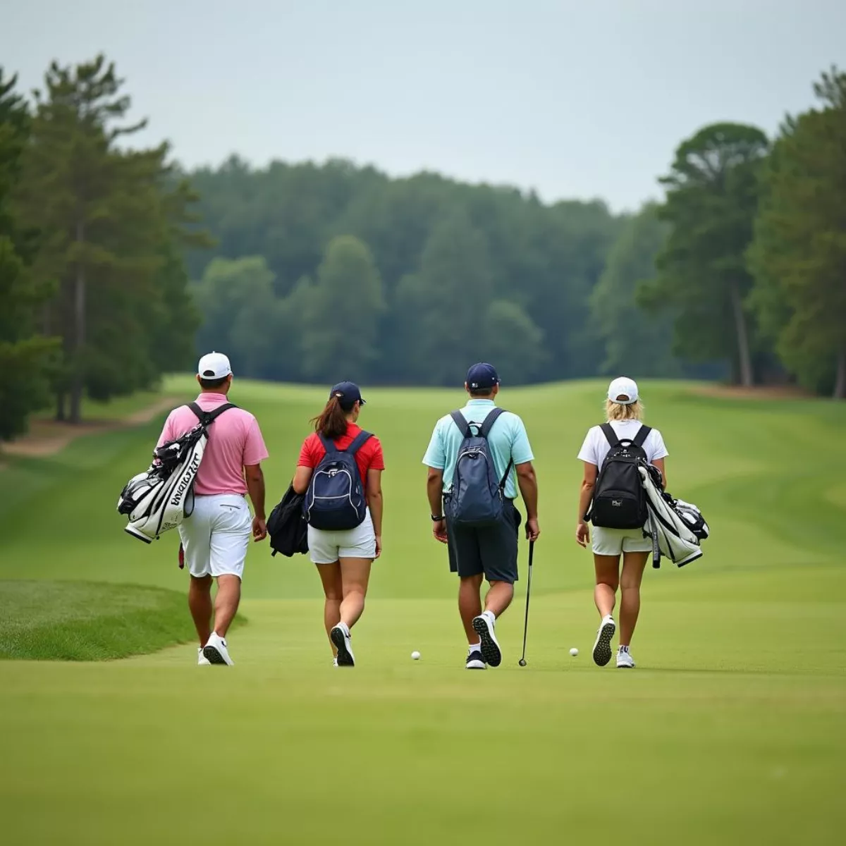 Golfers On A Golf Course