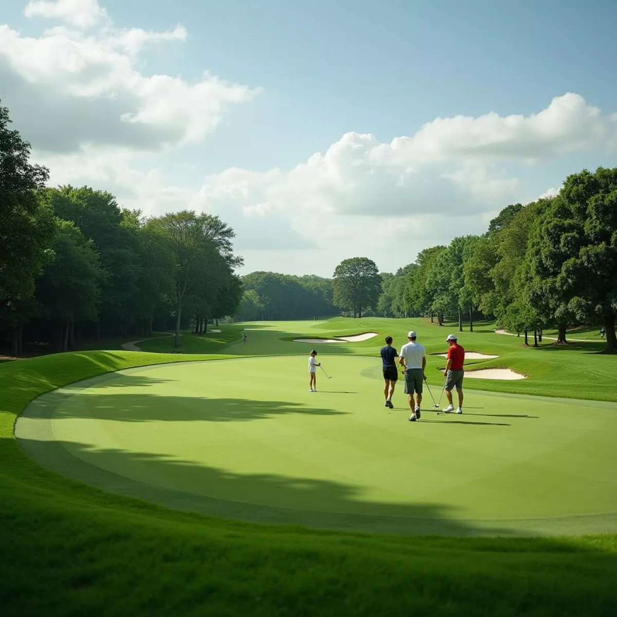 Golfers On The Green