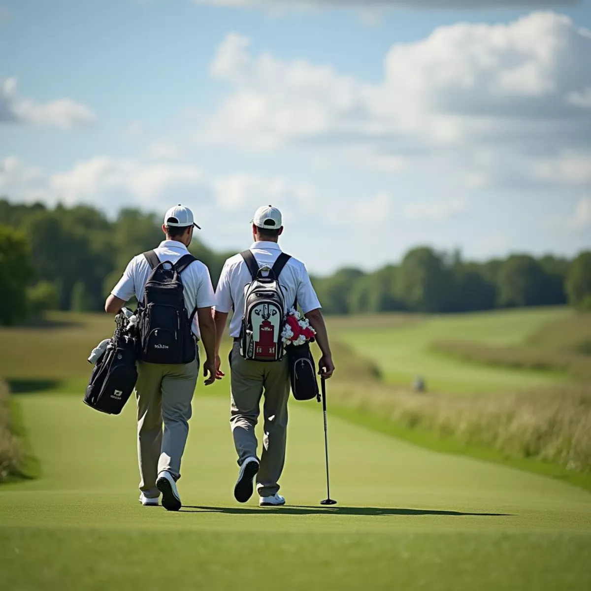 Golfers On The Course