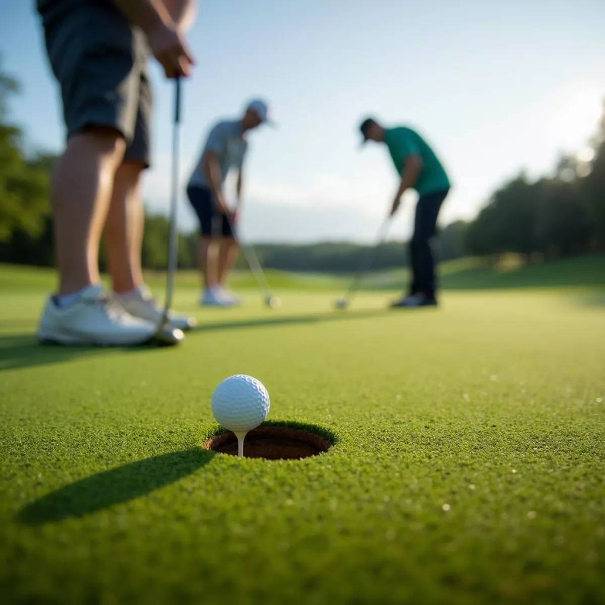 Golfers On The Green At Goose Pond Colony