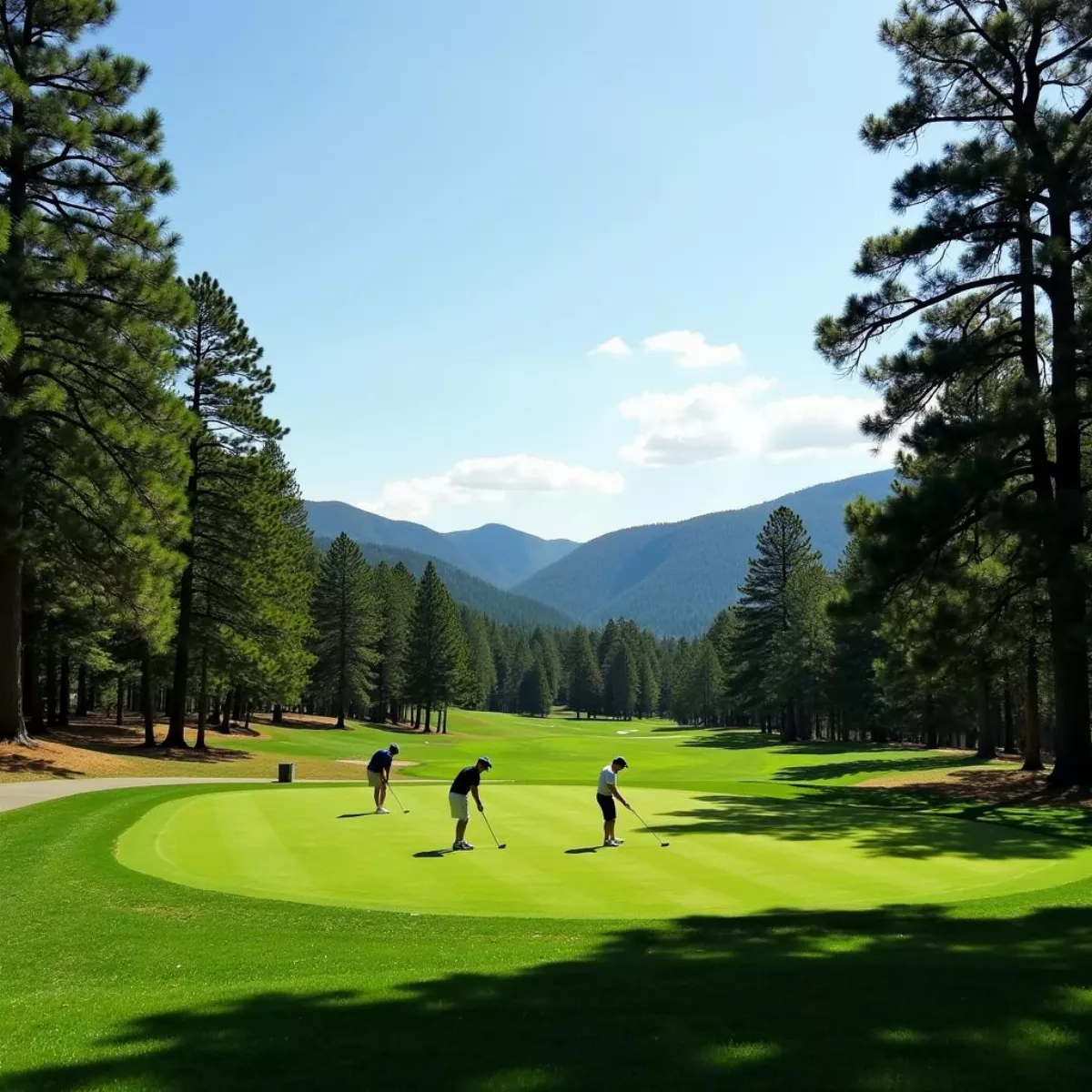 Golfers On The Green In Hot Springs