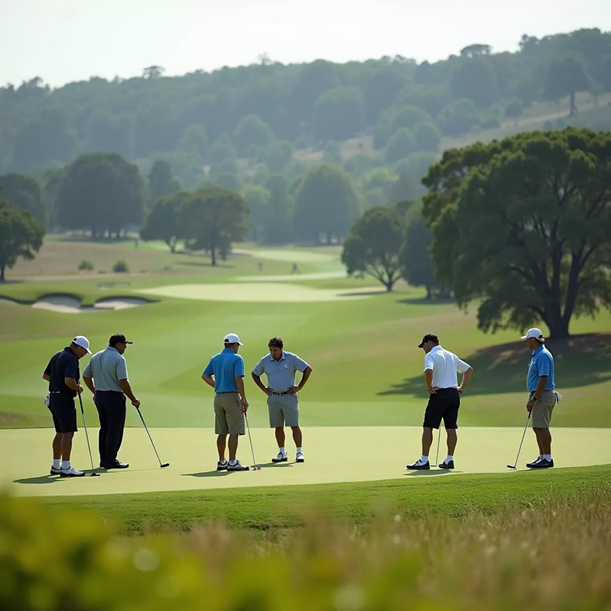 Golfers on the West Course Green