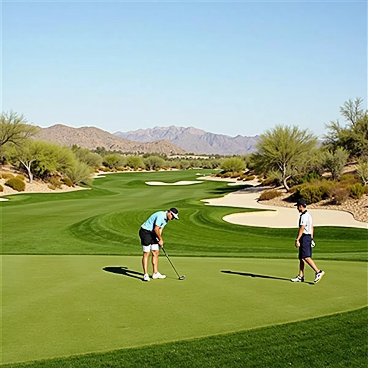 Golfers Playing At Echo Mesa Golf Course