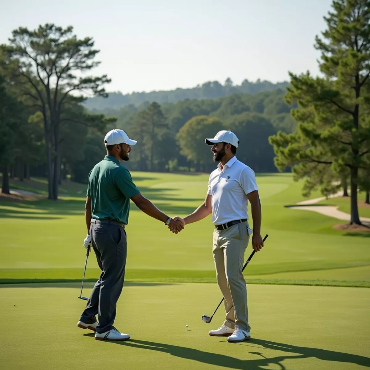 Golfers Shaking Hands At Crooked Tree