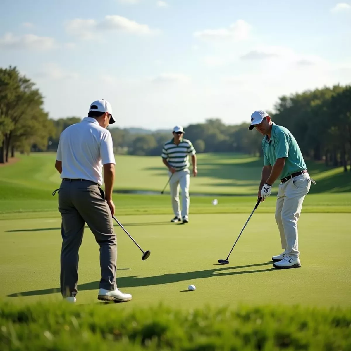 Golfers At Shanqin Bay