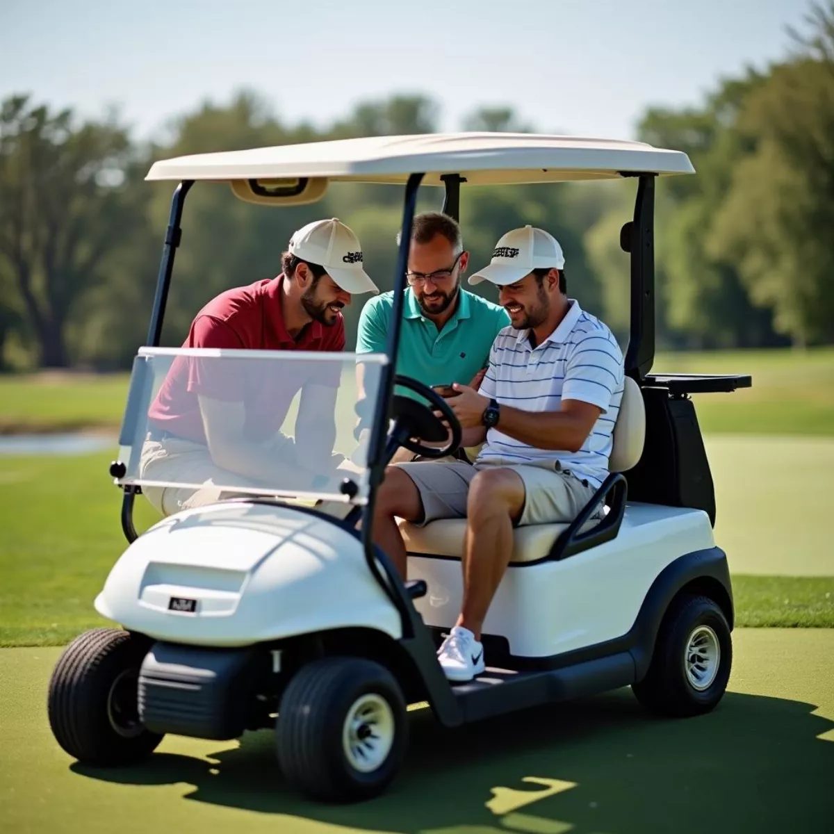 Golfers Using Technology On The Course