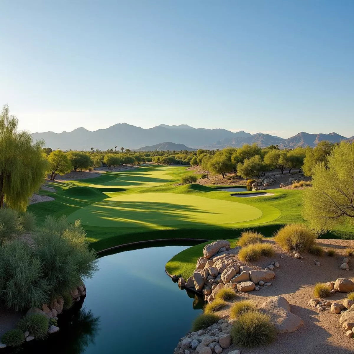 Goodyear Cityscape With Golf Course In Background