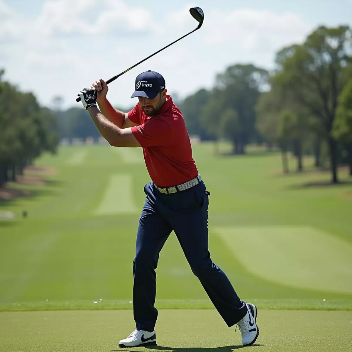 Grant Horvat Demonstrating A Golf Swing