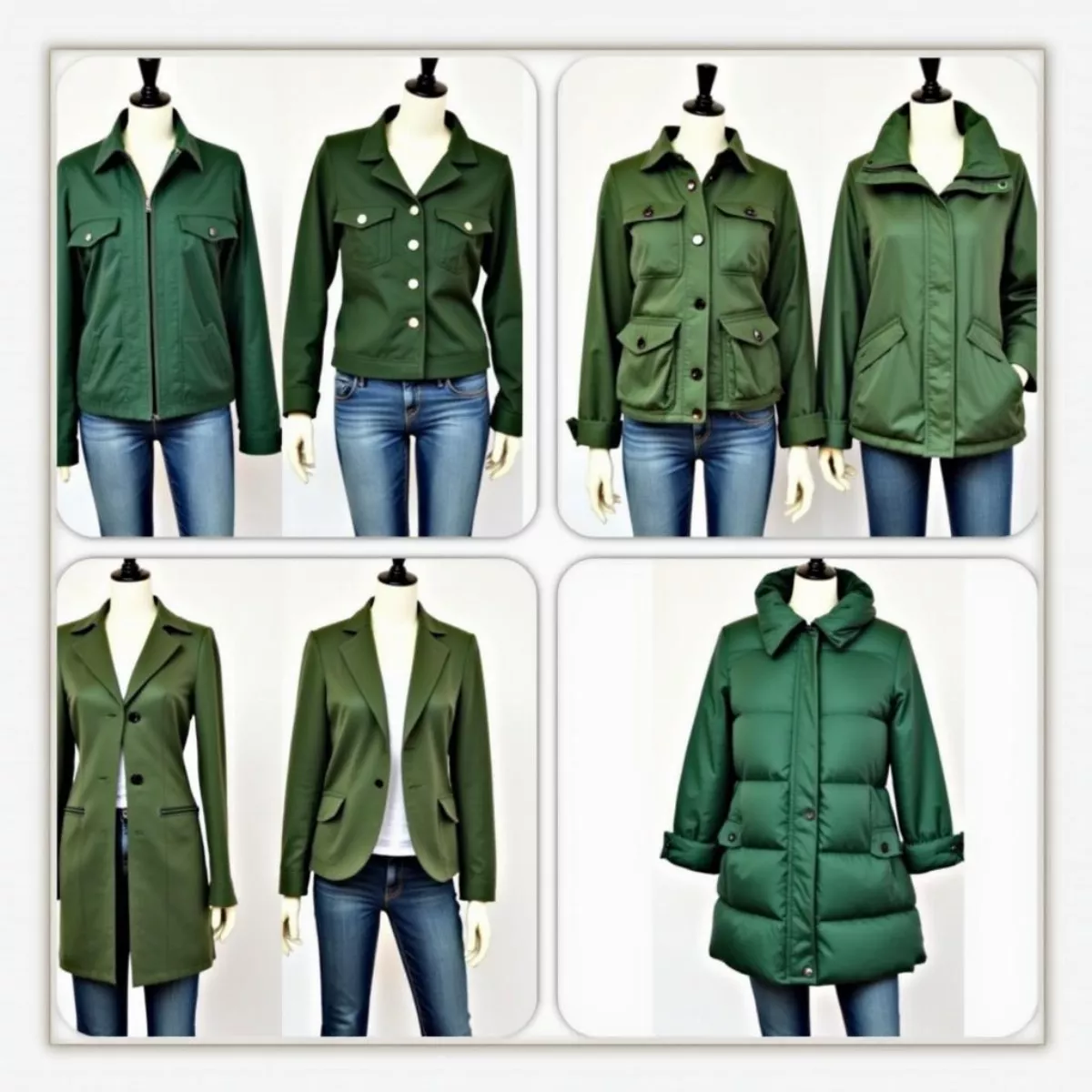 Different Styles Of Green Jackets