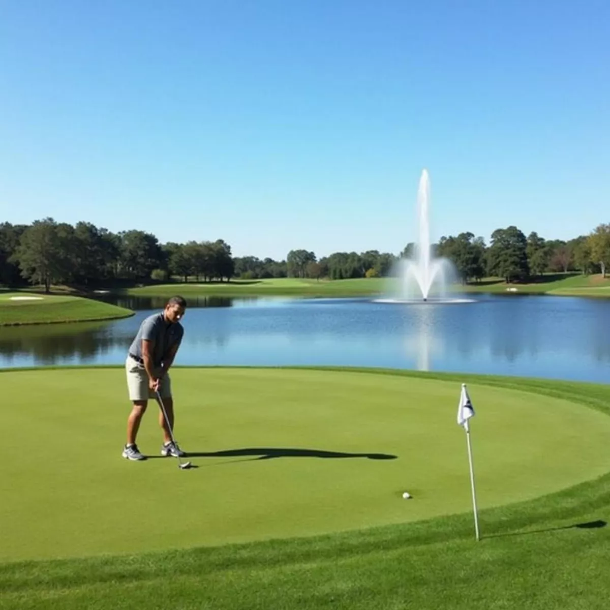 Greers Ferry Lake Golf Course With Water Feature