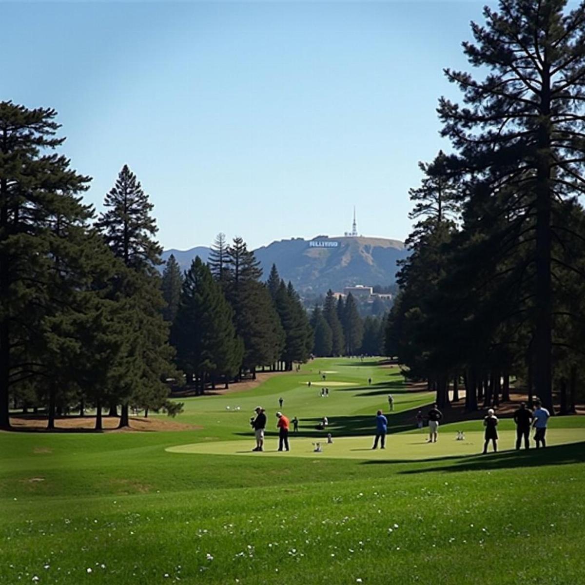 Golfers On Griffith Park Classic Course