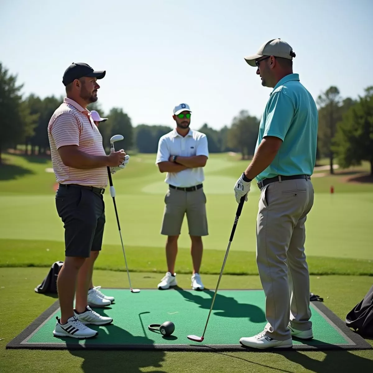 Golfers Taking A Lesson