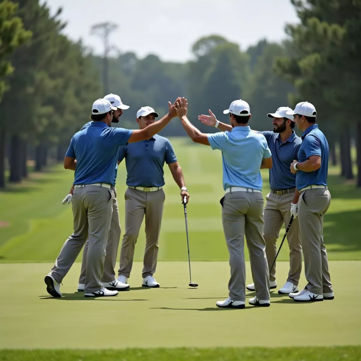 Golfers Celebrating