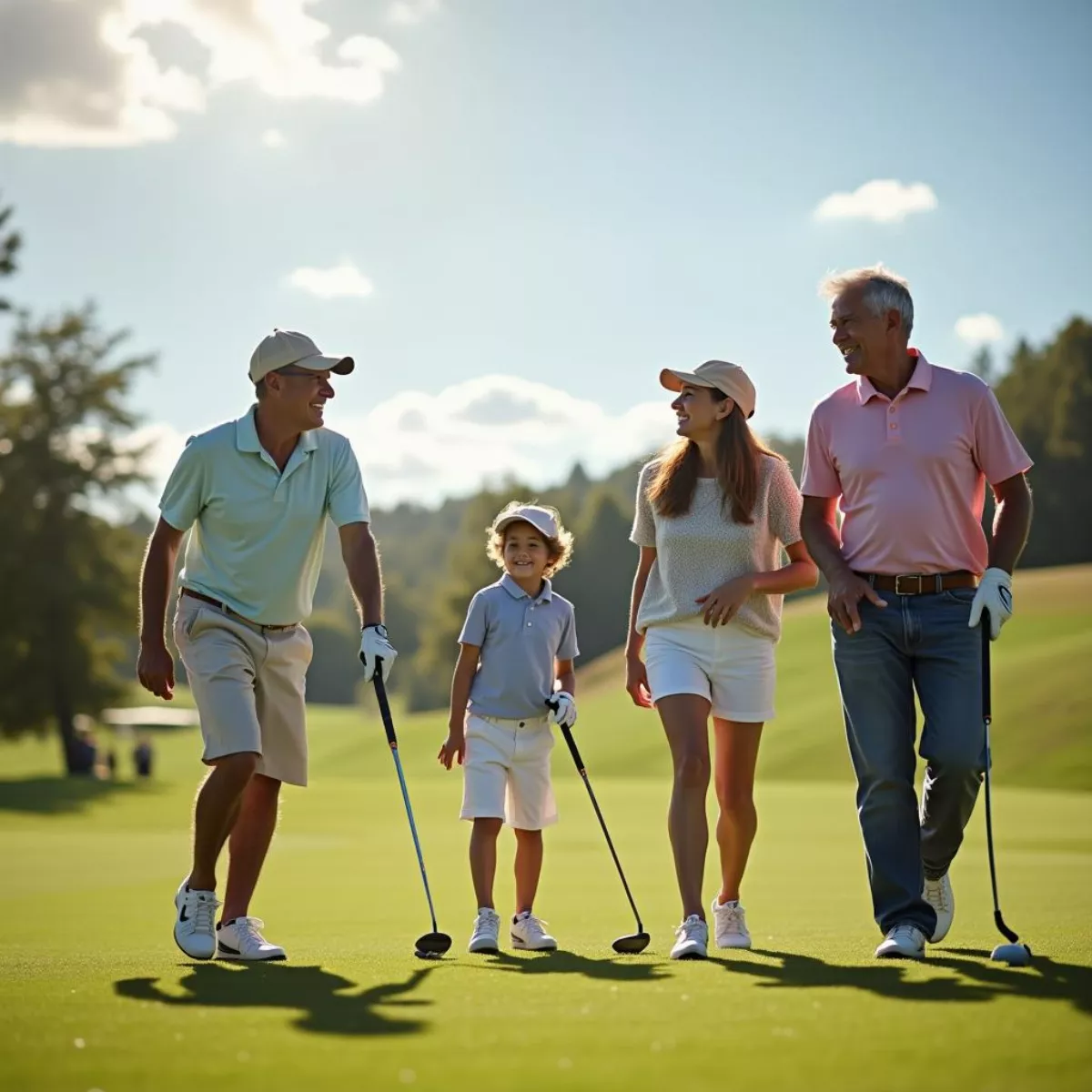 Golfers on the Course