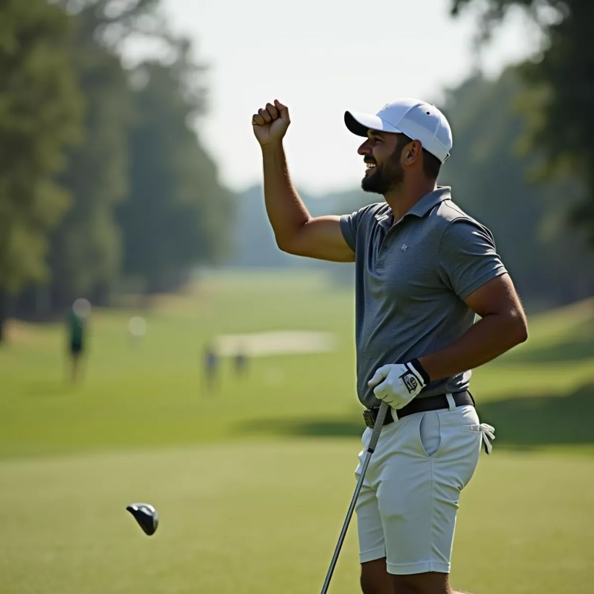 Happy Golfer Celebrating