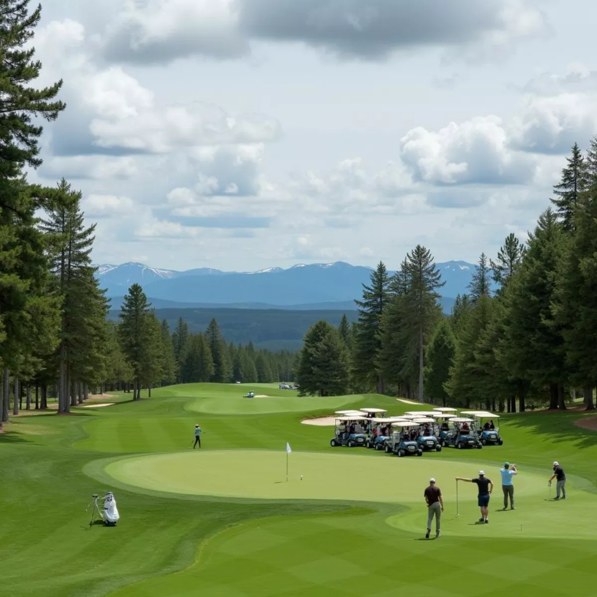 Golfers On The Fairway