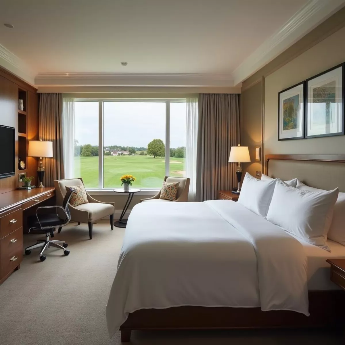 Hotel Room With Golf Course View