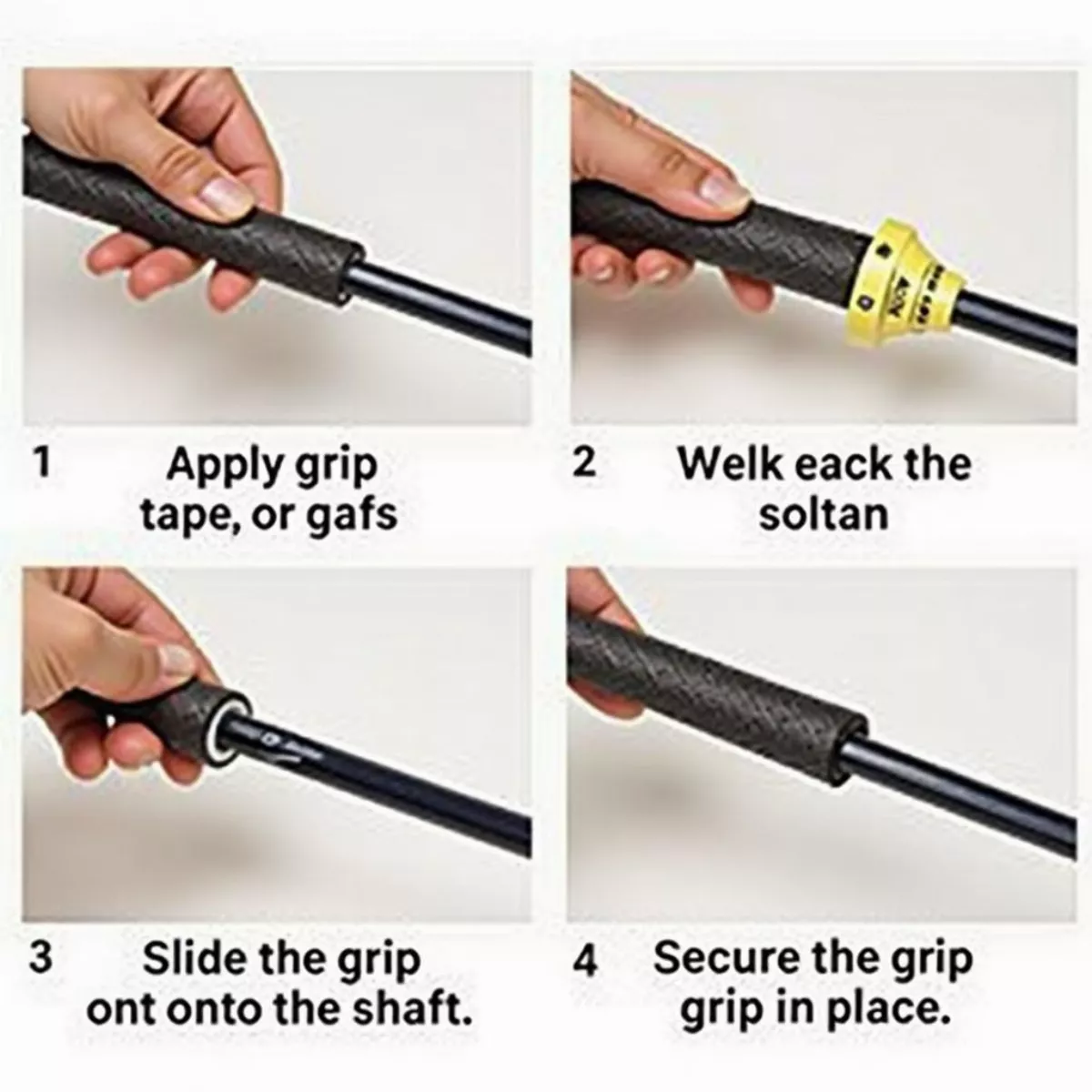 Steps to install a golf grip