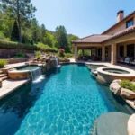 J.B. Holmes' luxurious swimming pool