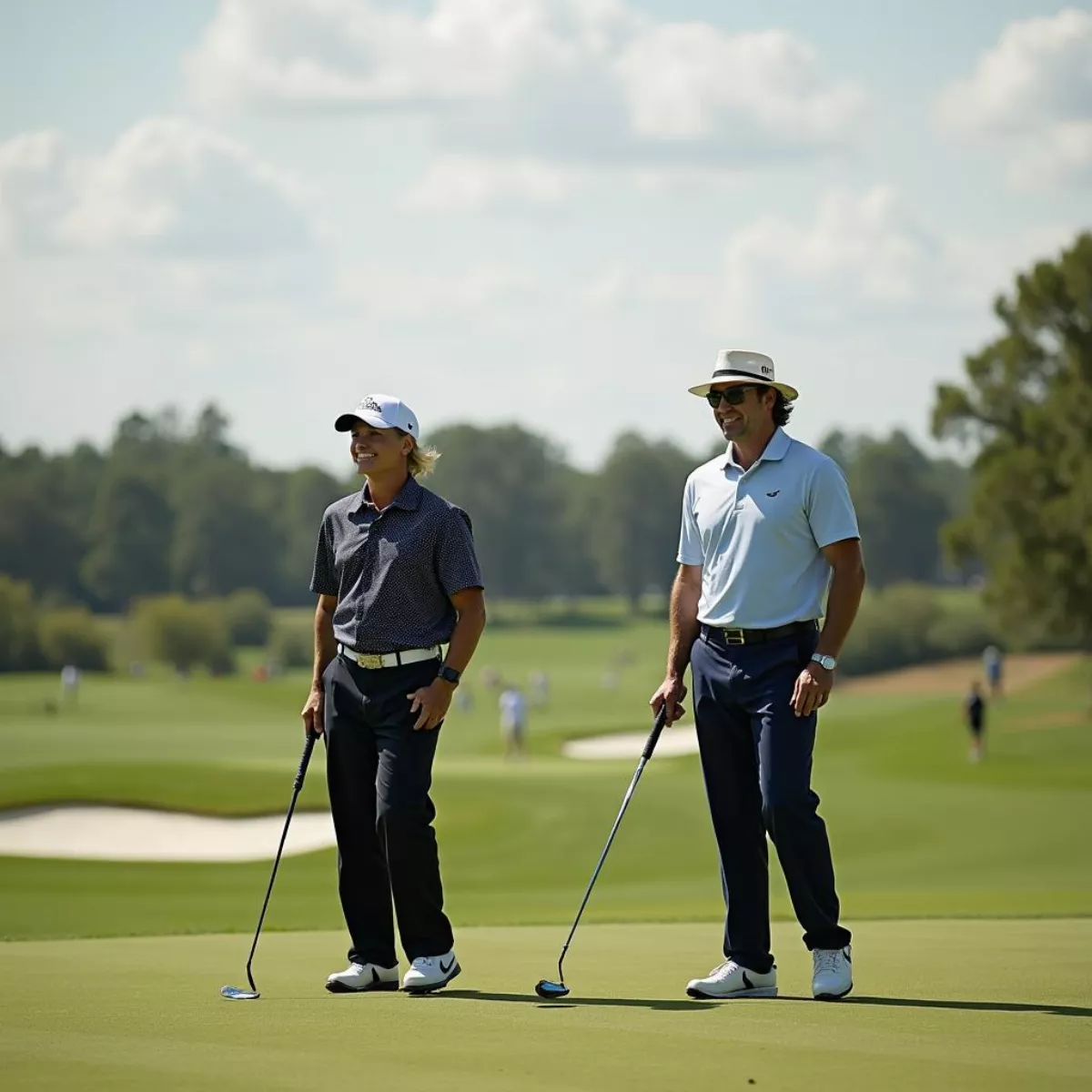 Jim And Courtney Nantz Enjoying A Day Of Golf