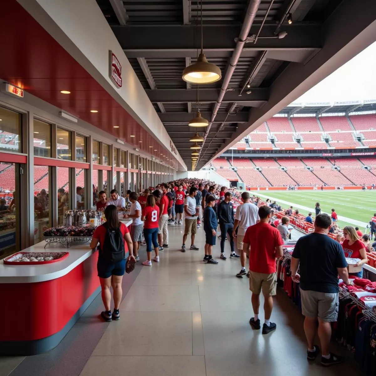 Jordan-Hare Stadium Concourse With Fans