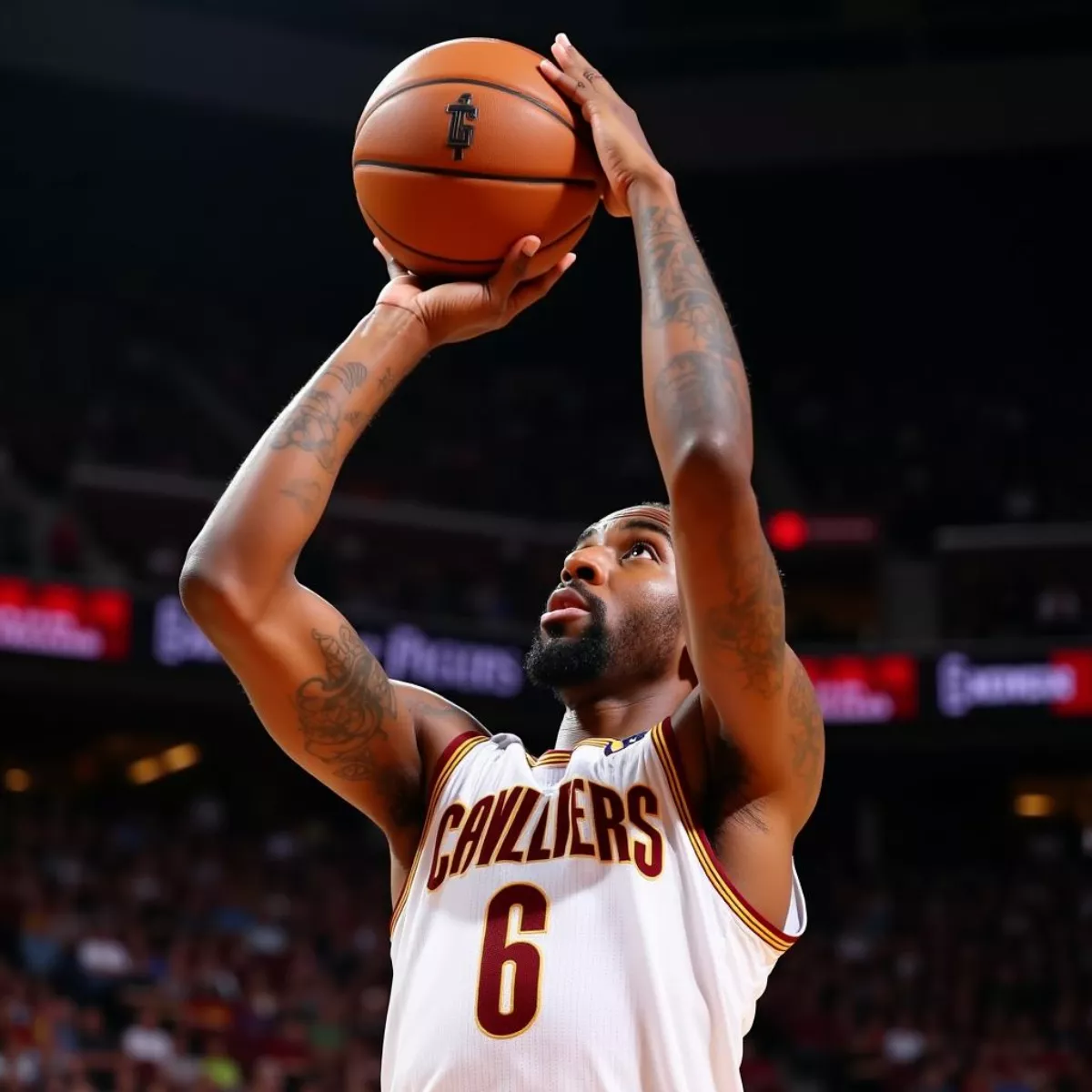 J.r. Smith Shooting A Three-Pointer