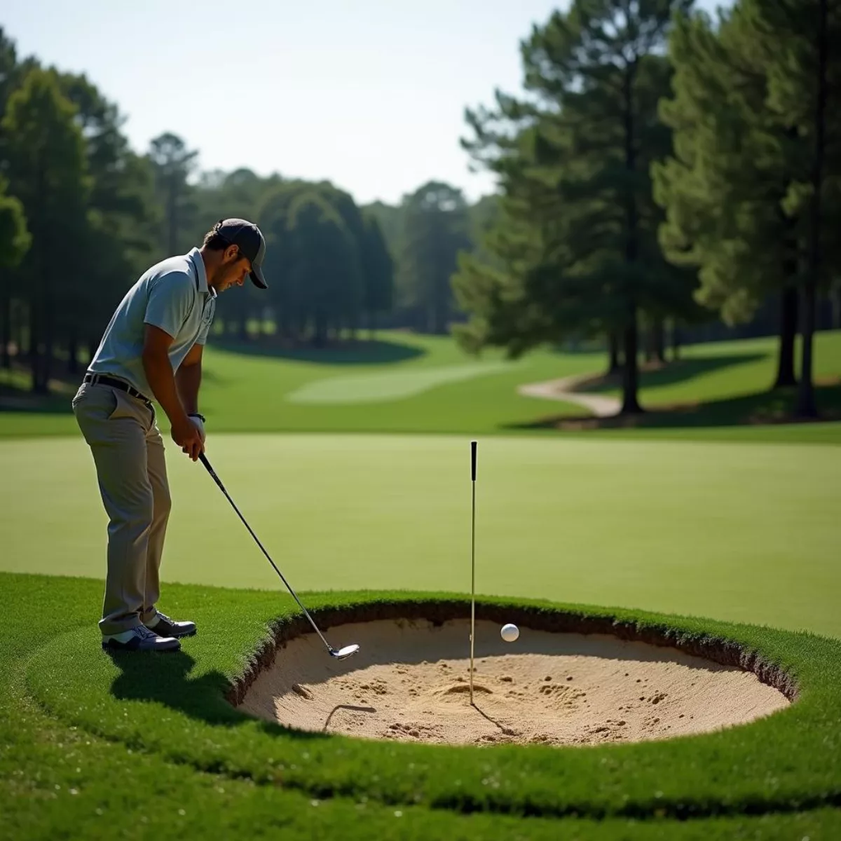 Challenging Hole At Kingswood Golf Course