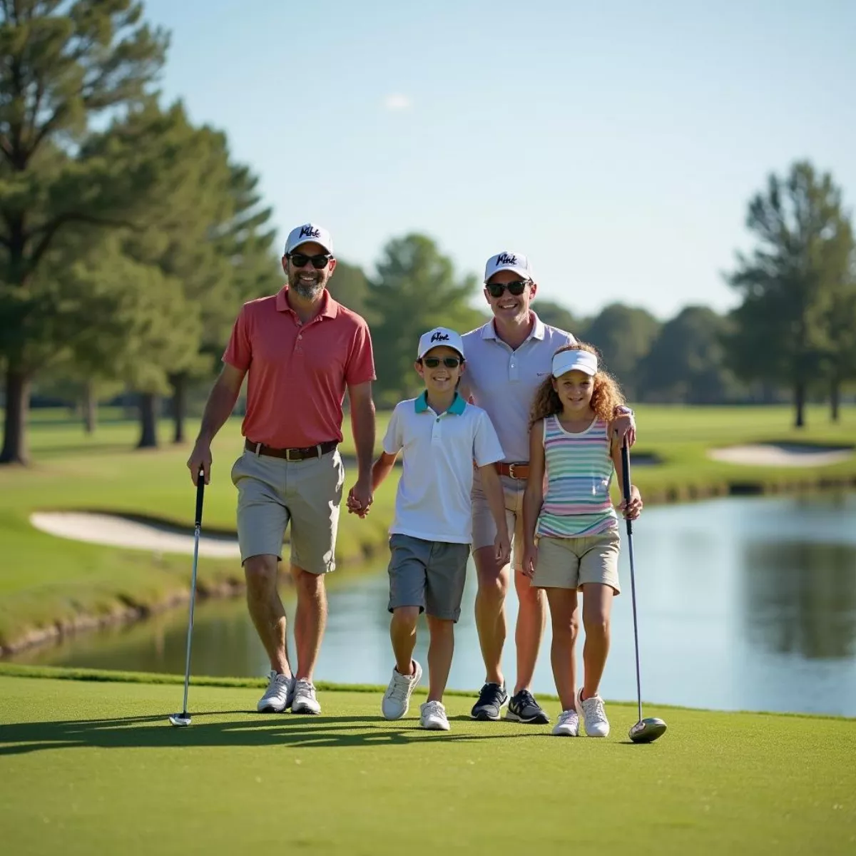 Family Golfing At Lake Hamilton