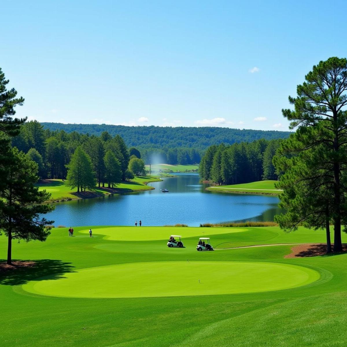 Scenic View Of A Golf Course At Lake Oconee