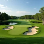 Scenic view of Lake Winds Golf Course