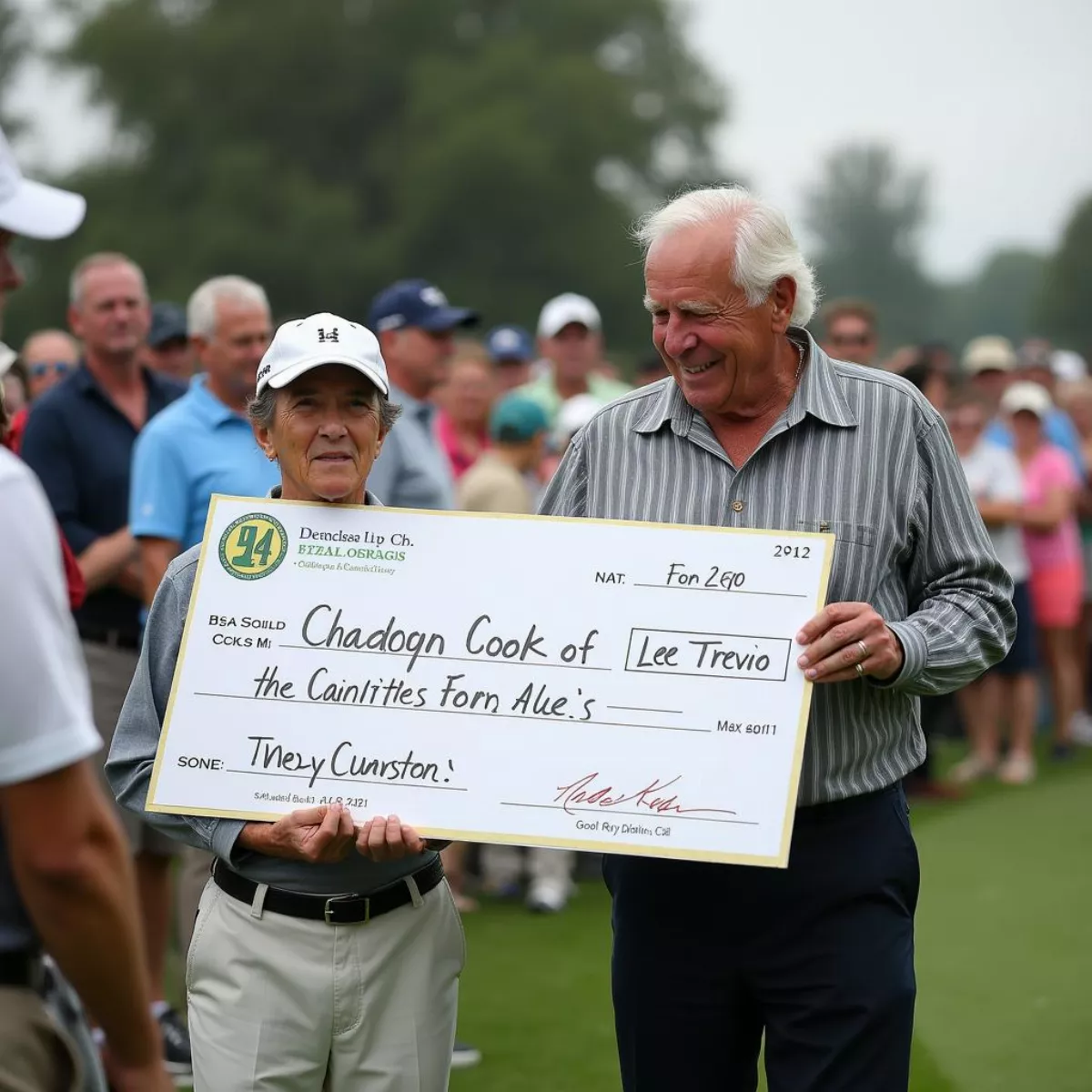 Lee Trevino Participating In A Charity Golf Event