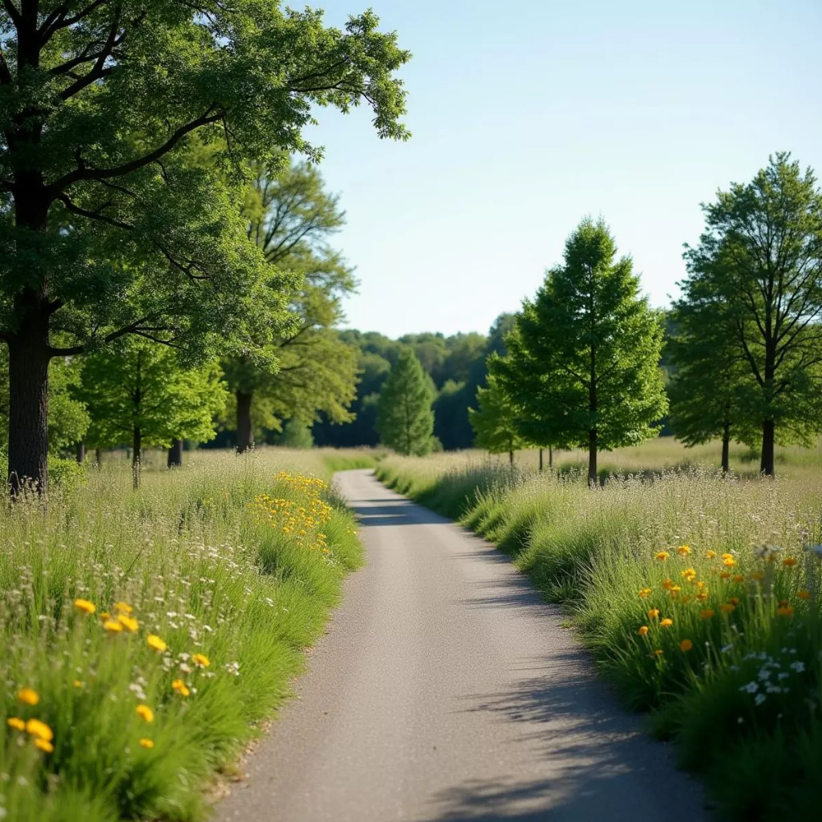 Scenic Walking Trail At Logan Field