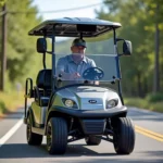 Lsv Golf Cart On The Road