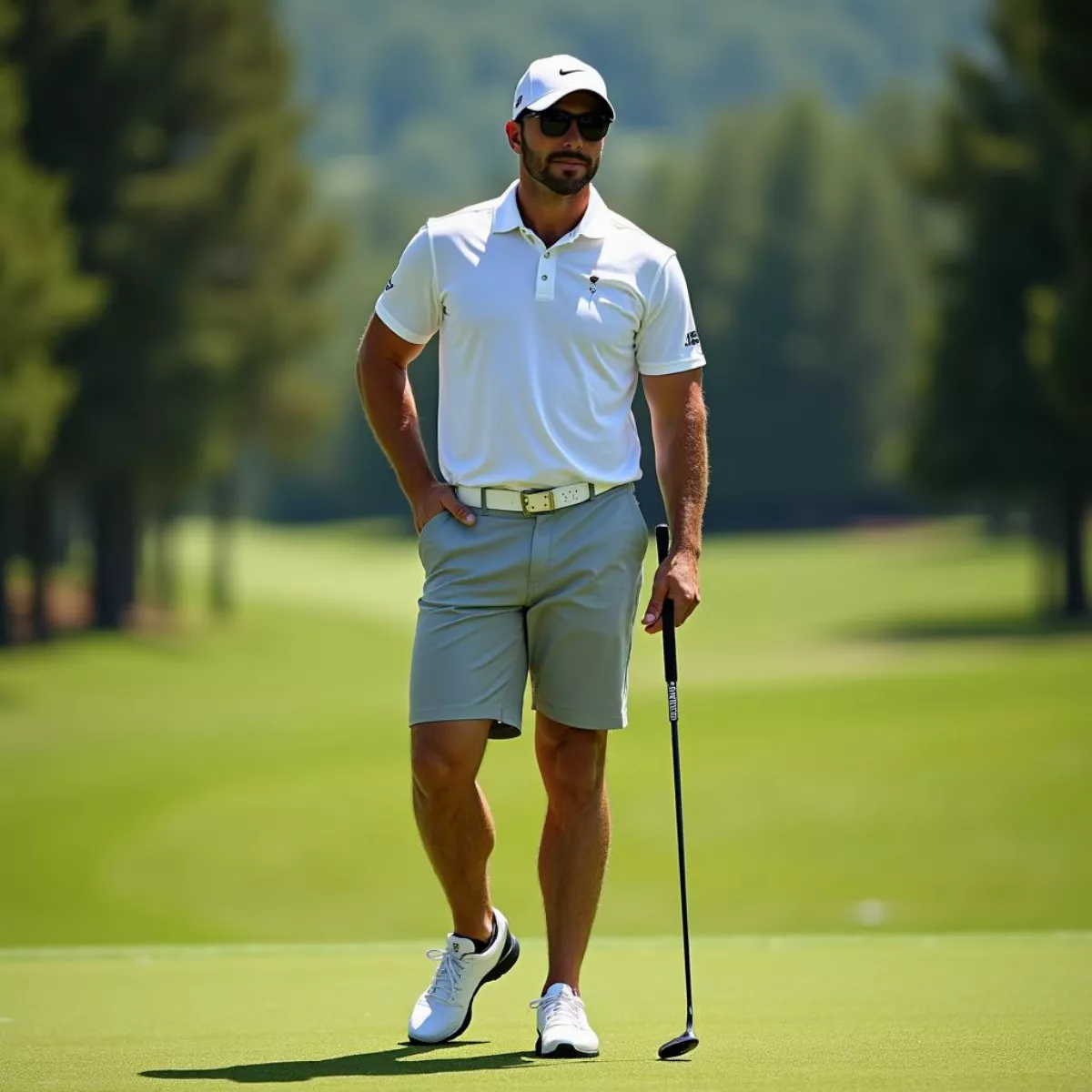 Male Golfer In Puma Shorts