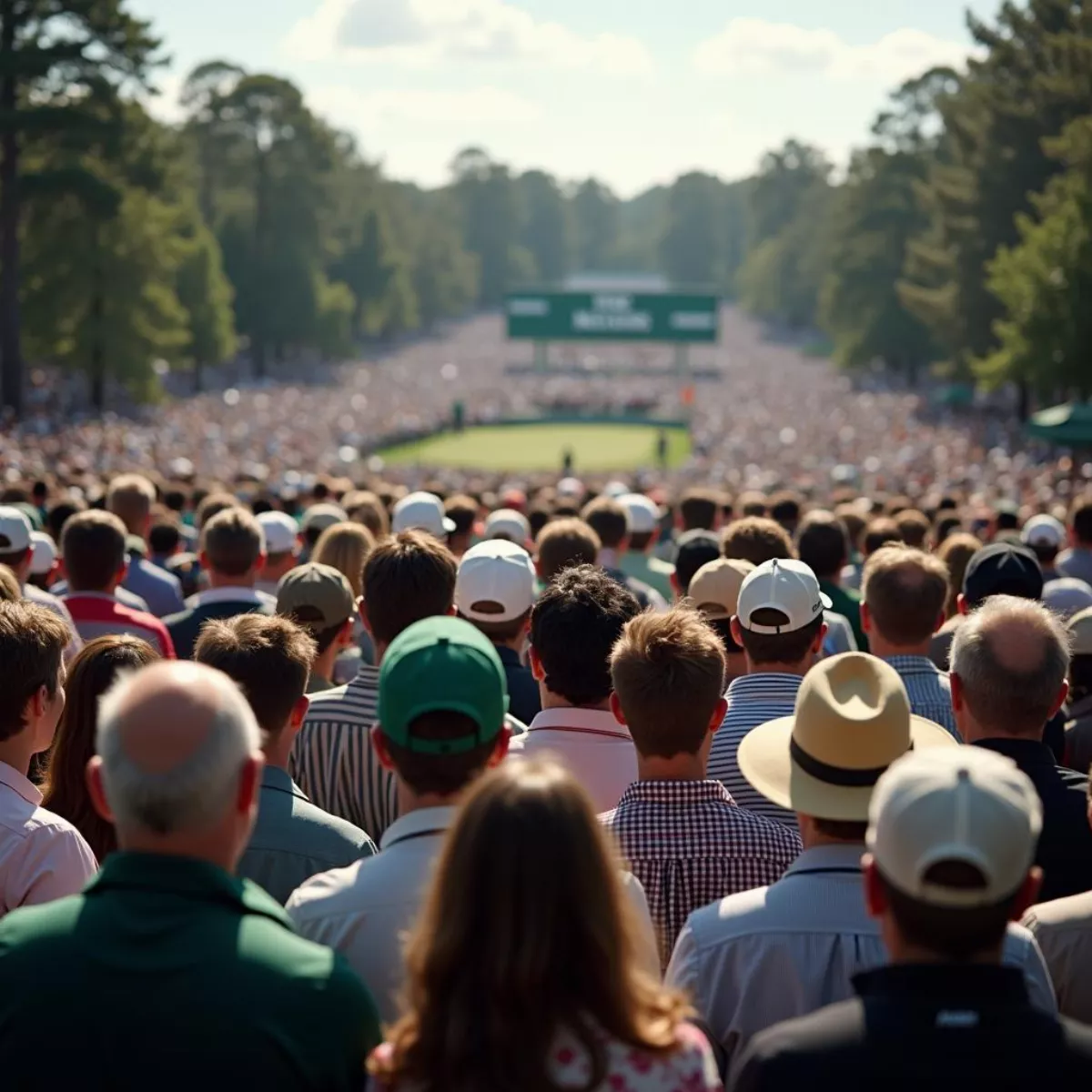 Crowd At The Masters Golf Tournament