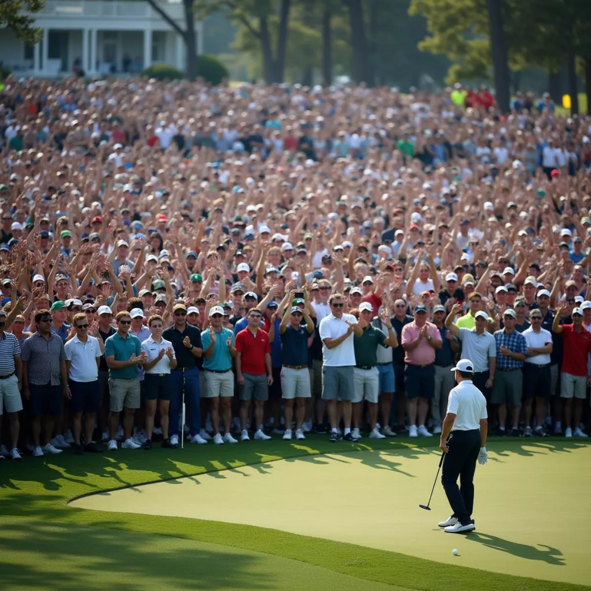 Masters Tournament Crowd Cheering