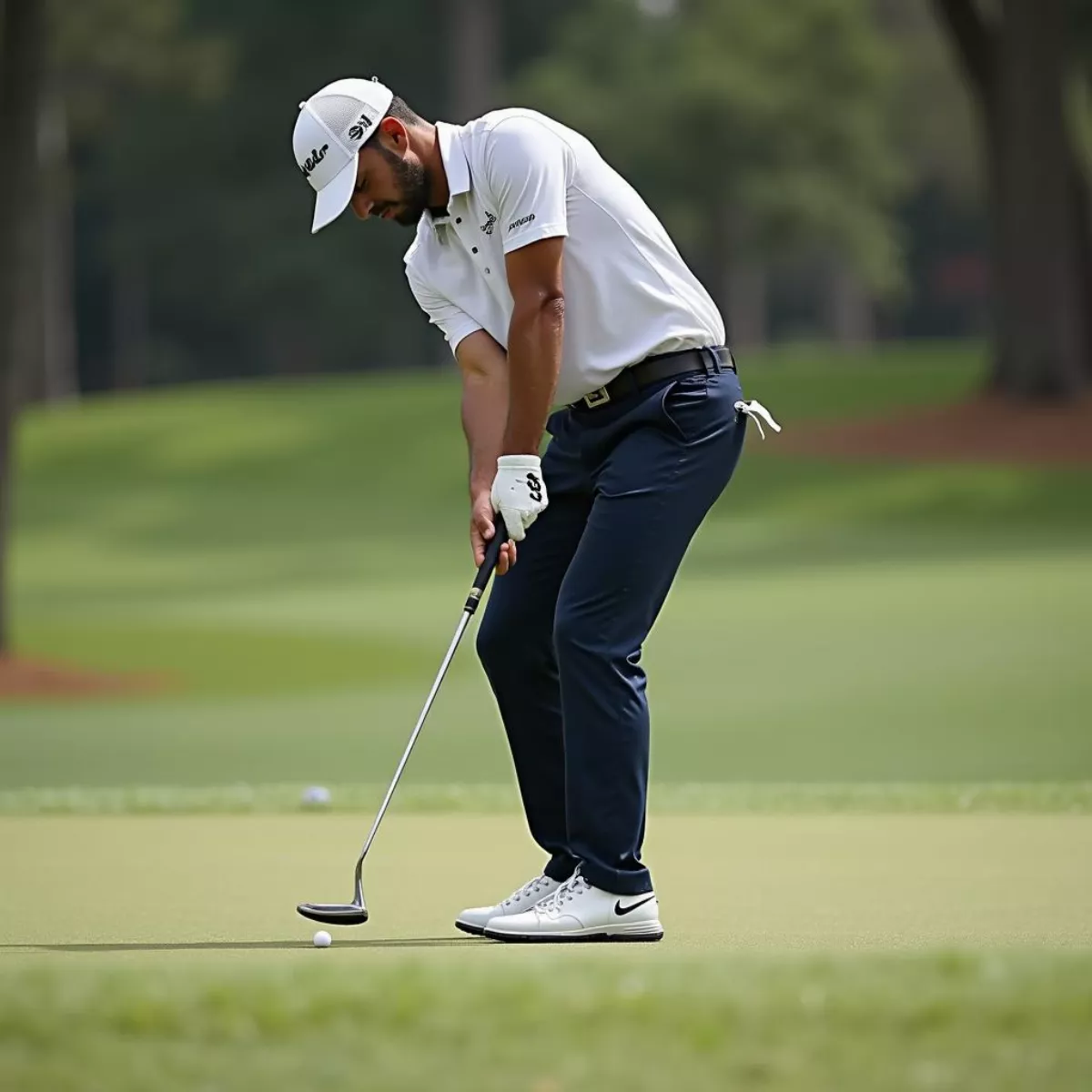 Max Homa Executing A Chip Shot With His Taylormade Mg4 Wedge