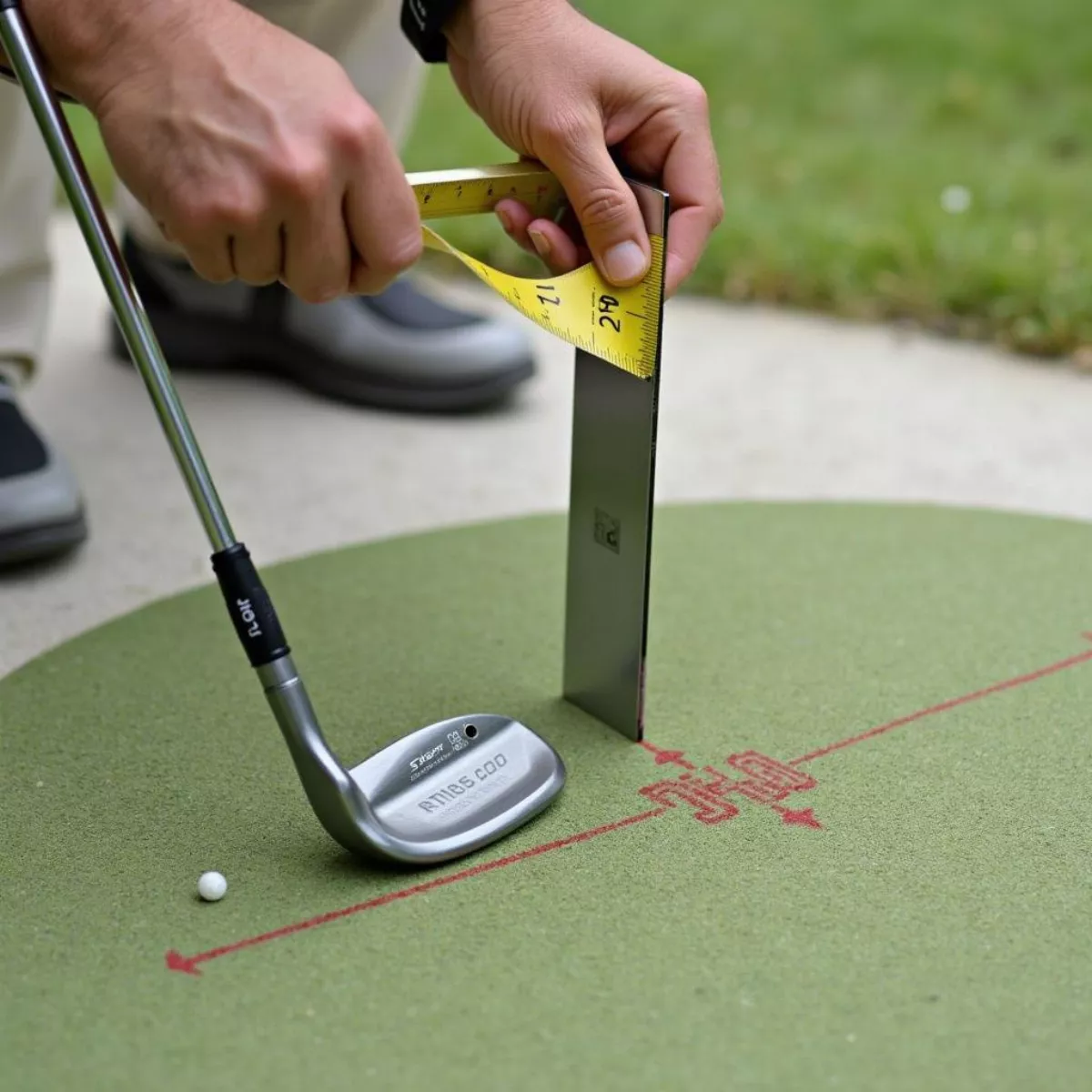 Measuring Golf Club Loft Using Carpenter'S Square