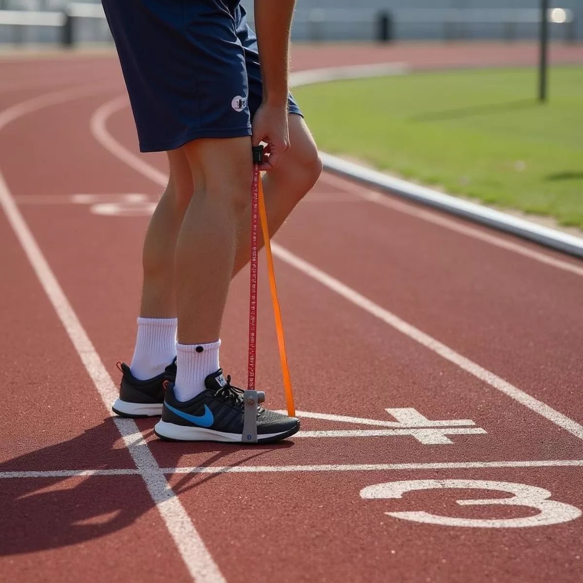 Measuring Wheel In Use On Track