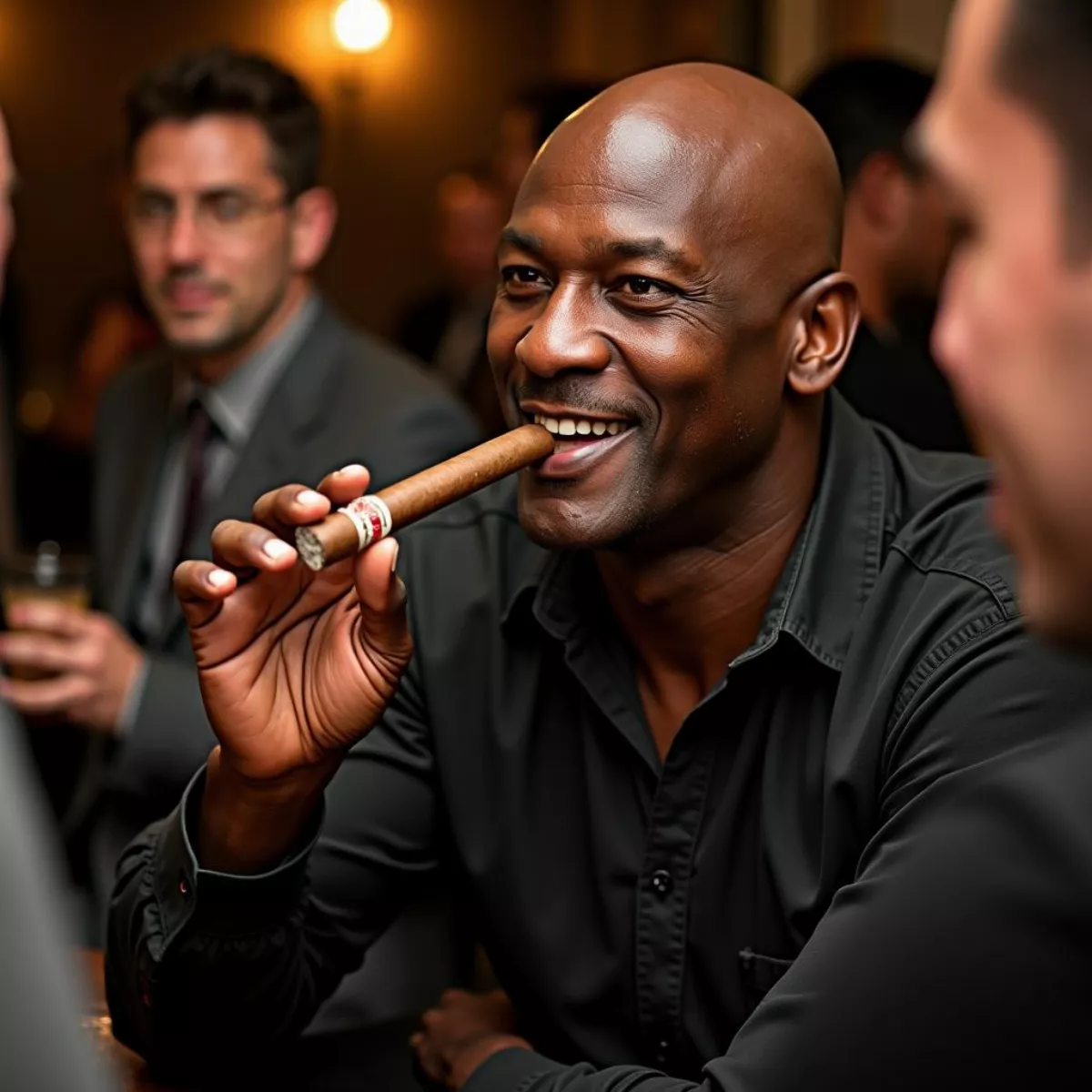 Michael Jordan At Cigar Event