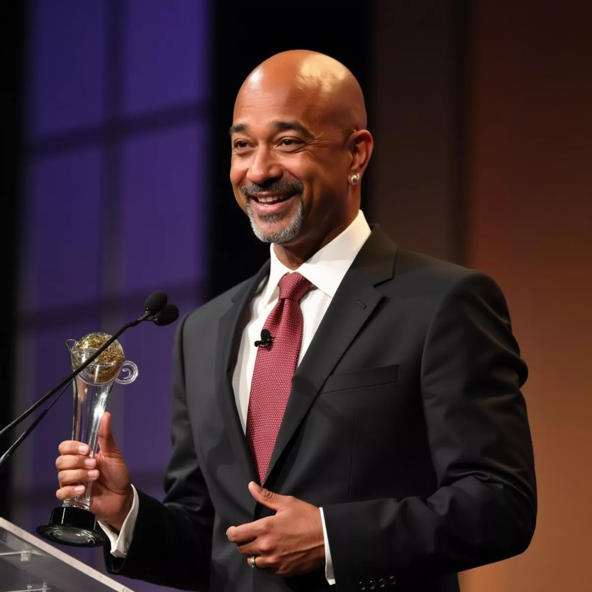 Michael Wilbon Receiving Award