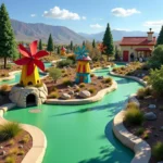 Miniature Golf Course With Obstacles