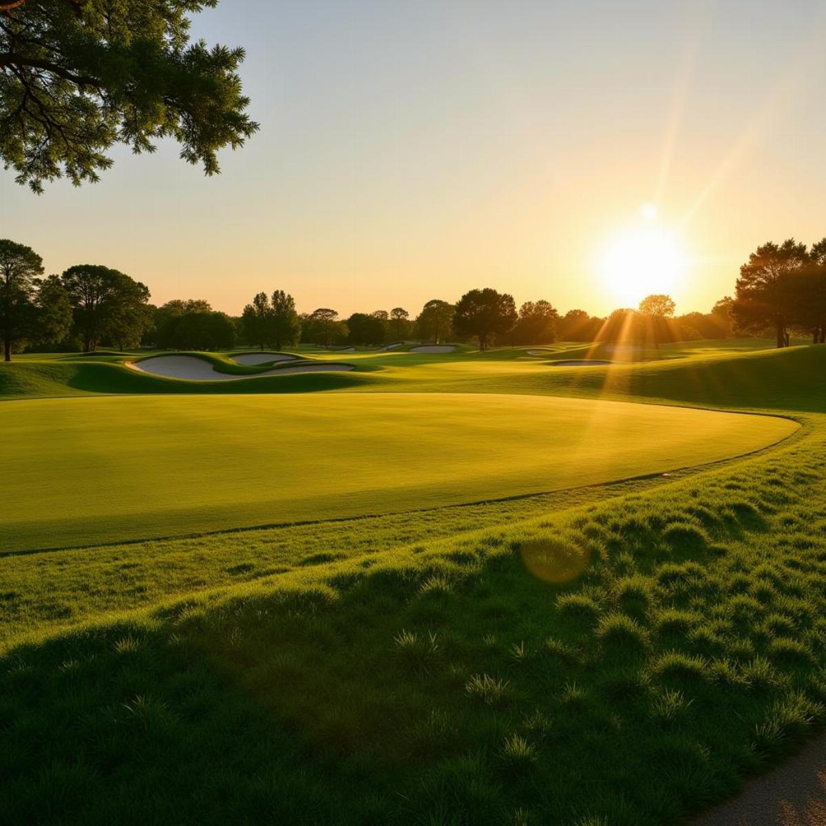 Golden Hour Fairway View At Ngla