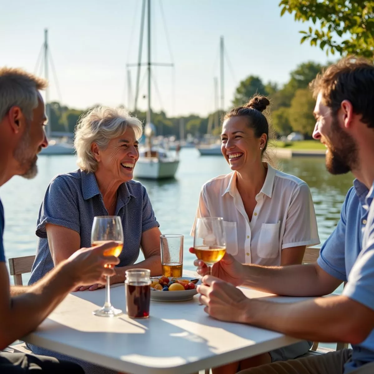 North River Yacht Club Members Socializing