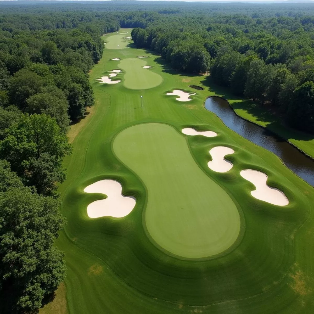 Oak Hill East Course Hole 9 Aerial View