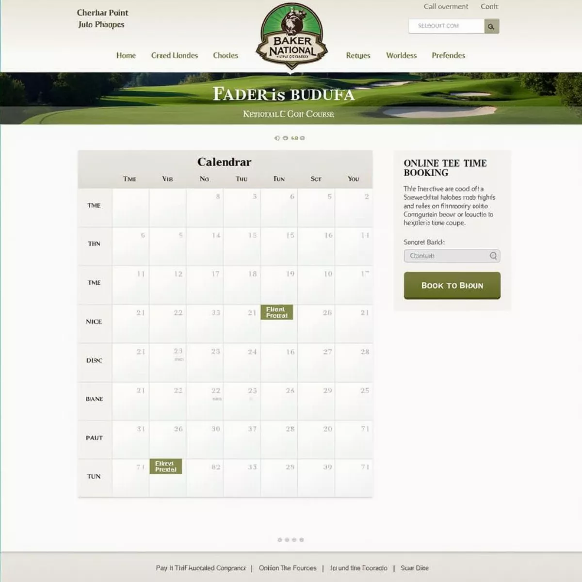 Online Tee Time Booking